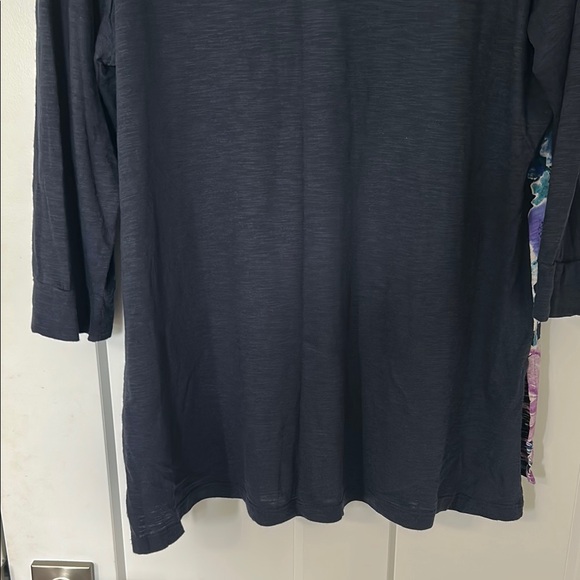 Chico's Navy Tunic with Purple Floral Design - Picture 8 of 8